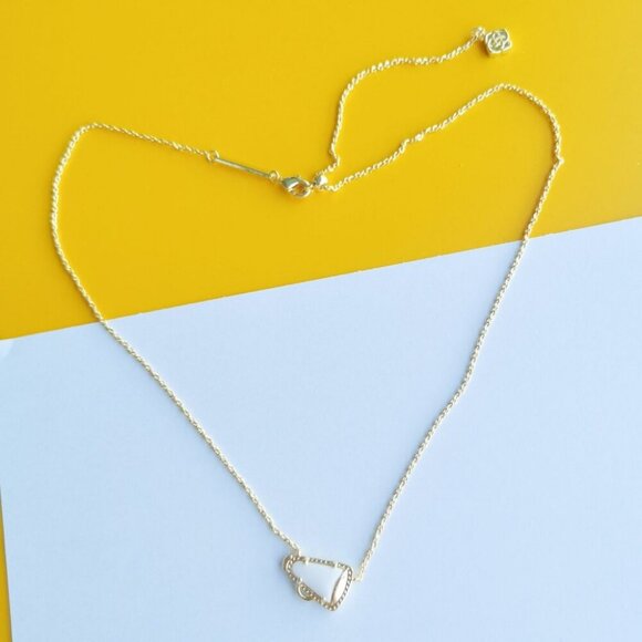 Kendra Scott Cheer Gold White Mother-of-Pearl Necklace - Picture 3 of 4